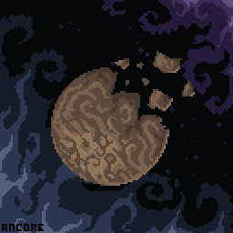 Pixel-art planet by JustCore
