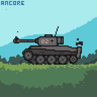 Pixel-art ww2 tank by JustCore